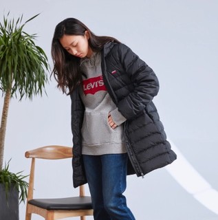 Levi's李维斯秋装2020年新款女士黑色连帽羽绒服