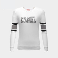 CAMEL 骆驼 女子运动卫衣 C8W1U7601 白灰 M