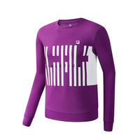 FILA 斐乐 ATHLETICS系列 男子运动卫衣 A11M031221F-PU 紫色/白色 L