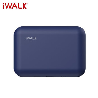 爱沃可（iWALK）无线充电宝 纳米吸附移动电源 超薄小巧便携 适用于苹果安卓无线充电手机 深蓝色