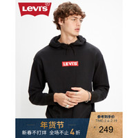 限尺码：Levi's 李维斯 72632-0023 男士黑色纯棉卫衣