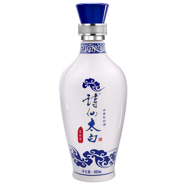SHI XIAN TAI BAI 诗仙太白青云瓷52%vol 浓香型白酒480ml 单瓶装【报价
