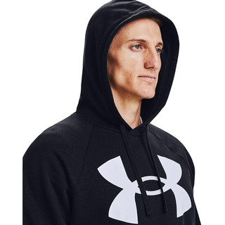 UNDER ARMOUR 安德玛 Rival Big Logo 中性运动卫衣 1357093-001 黑色 L