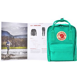 FJÄLLRÄVEN 北极狐 Kanken Mini系列 男女款休闲运动双肩包 23561-648 水鸭绿 7L