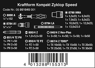 Wera 德国维拉 Kraftform Kompakt 05051045001套装