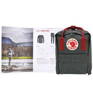 FJÄLLRÄVEN 北极狐 Kanken Mini系列 男女款休闲运动双肩包 23561 660/326 森林绿/公牛红 7L