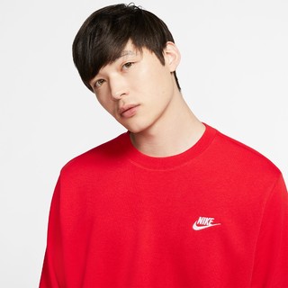 NIKE 耐克 Sportswear Club French 男子卫衣 BV2667-657 大学红/白 L