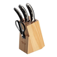 德世朗（DESLON） 厨房刀具套装 德国钼钒钢菜刀五件套 莱茵刀具4E *3件