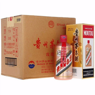 MOUTAI 茅台 颜色系列 玫瑰金色 酱香型白酒 53度 500ml*6 整箱装