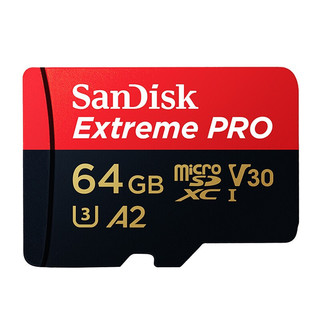 SanDisk 闪迪 Extreme PRO 至尊超极速系列 Micro-SD存储卡 64GB (UHS-I、V30、U3、A2)