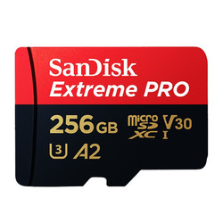 SanDisk 閃迪 256GB TF（MicroSD）存儲卡 U3 C10 V30 A2 4K 至尊超極速內存卡 提速升級 讀速200MB/s