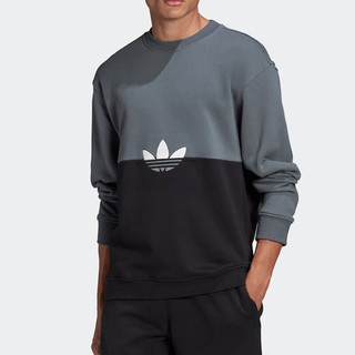 adidas Originals SLICE TRF CREW 男子运动卫衣 GN3439 黑色/蓝 XS