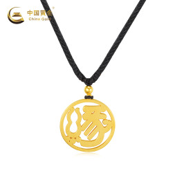 China Gold 中国黄金 “缘”牌镂空国潮吊坠