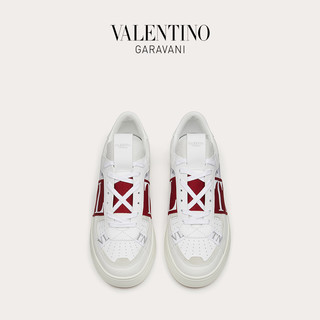 VALENTINO GARAVANI/华伦天奴 男士新品 VL7N 小牛皮绑带运动鞋 F14916709 （43、白色）