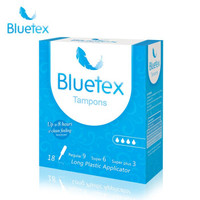Bluetex 蓝宝丝 卫生棉条 长导管式混合（9支普+6大+3超大）