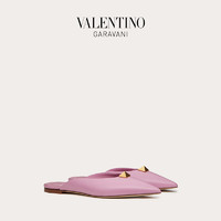 VALENTINO GARAVANI/华伦天奴 Roman Stud 小牛皮穆勒大钉鞋 F16396295 （37.5、粉紫色）