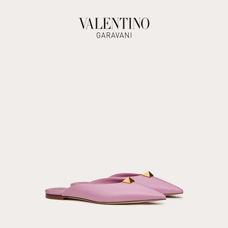 VALENTINO GARAVANI/华伦天奴 Roman Stud 小牛皮穆勒大钉鞋 F16379772 （38、粉紫色）