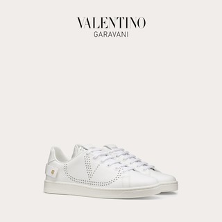 VALENTINO GARAVANI/华伦天奴 女士 白色 Backnet 皮革运动鞋 ZW2S0M20CYE0BO （37.5、白色）