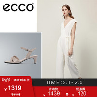 ECCO爱步凉鞋 凉鞋女仙女风ins高跟鞋女 型塑280803 灰粉色28080301386 36