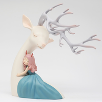 本艺术空间 白夜童话系列摆件 祥鹿·微风 祥鹿·依赖-小号