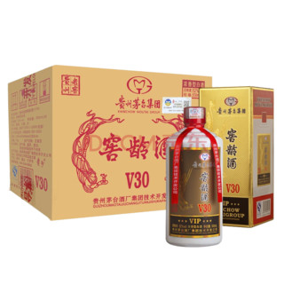 MOUTAI 茅台 窖龄酒 V30 52%vol 浓香型白酒 500ml*6瓶 整箱装