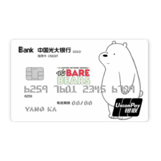 CEB 中国光大银行 咱们裸熊系列 信用卡金卡 国民老公白熊版