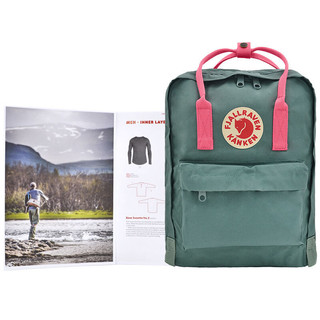 FJÄLLRÄVEN 北极狐 OUTDOOR KankenFamily Kanken Classic系列 中性双肩包 23510-664-319 霜绿/桃红 16L