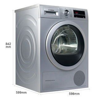 BOSCH 博世 WAP242682W+WTW875681W 热泵式洗烘套装 银色