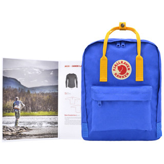 FJÄLLRÄVEN 北极狐 Kanken Classic系列 男女款休闲双肩背包 23510 525/141 蓝色/暖黄 16L