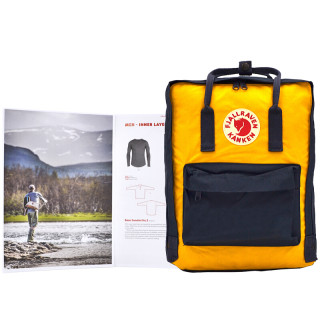 FJÄLLRÄVEN 北极狐 OUTDOOR KankenFamily Kanken Classic系列 中性双肩包 23510-560-141 海蓝/暖黄 16L