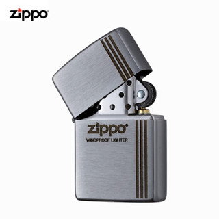 美国进口之宝（ZIPPO）防风煤油打火机不含油 复古线条 品牌直供原装正版