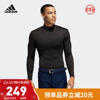 阿迪达斯官网adidas 男装秋季高尔夫运动保暖紧身衣FS7033 黑色 A/L(180/100A) *3件