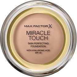 Max Factor 蜜丝佛陀 奇迹触感粉底液，45 Warm Almond，玻尿酸和SPF 30，全覆盖和保湿效果，11.5克