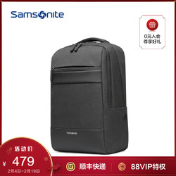 Samsonite 新秀丽 时尚百搭双肩包男商务背包潮轻电脑包 TX6（黑色）