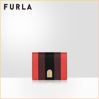 FURLA/芙拉1927 女士小号双折拼色个性短款钱包PDF7-1056390（粉色+黑色）