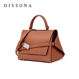 DISSONA 迪桑娜 包包手提包女包2020商场新款单肩包马卡龙斜挎包 8201014601 （棕色）