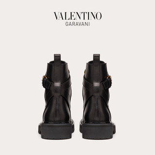 VALENTINO GARAVANI/华伦天奴 女士 VLogo Signature 马丁靴（36、黑色）