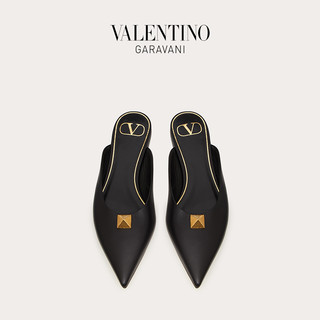 VALENTINO GARAVANI/华伦天奴 Roman Stud 小牛皮穆勒大钉鞋 F16379772 （39.5、黑色）