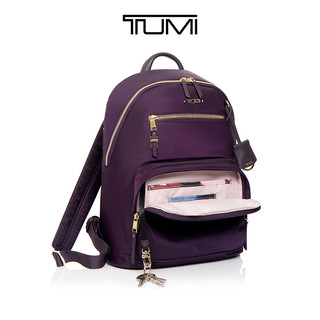 TUMI/途明Voyageur系列轻质女士电脑包双肩背包（黑莓色/0196369BBY）
