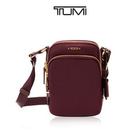 TUMI/途明Voyageur系列优雅现代女士斜挎包（马革红/0196316COR）