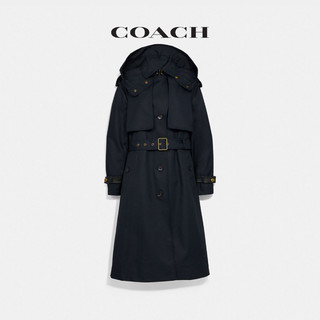 COACH/蔻驰女士2020新款兜帽风衣 2968_QNF（06、渡鸦蓝）