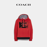 【奇趣联名】COACH/蔻驰DISNEY Mickey联名系列连帽卫衣6045_RED.  XS红色