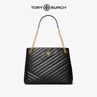 TORY BURCH 汤丽柏琦 KIRA 大号羊皮手提肩背包女包56757（黑色 001）