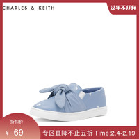 CHARLES&KEITH童鞋CK9-71700041蝴蝶结饰女童休闲鞋（29（5-5.5岁）、Black黑色）