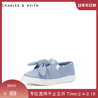 CHARLES&KEITH童鞋CK9-71700041蝴蝶结饰女童休闲鞋（30（5.5-6岁）、Black黑色）