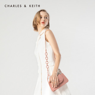 CHARLES&KEITH女包CK6-10700897女翻盖迷你手拿包单肩包（Burgundy葡萄酒红色）