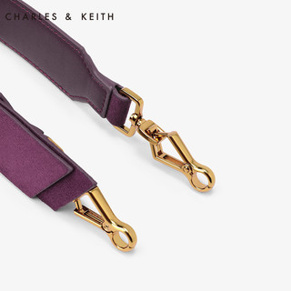 CHARLES＆KEITH肩带CK8-62250037 欧美金属方扣装饰女士肩带（Prune深紫红色（仅肩带））