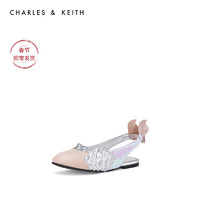 CHARLES&KEITH童鞋CK9-71700044串珠鱼尾饰女童休闲平底鞋（28、Pink粉红色）