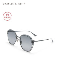 CHARLES&KEITH配饰CK3-71280347金属细边框摩登女士太阳眼镜（Pink粉红色）