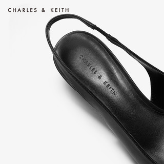 CHARLES&KEITH女鞋CK1-60920192后绊带高跟凉鞋（37、Blue蓝色）
